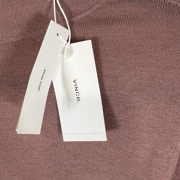 Vince Wool‎ Cashmere Crew Neck Pink Sweater NWT Small Designer Luxury Minimalist - Picture 6 of 12